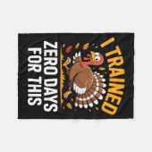 Turkey Trot Thanksgiving Running I Trained Zero Da Fleece Deken (Voorkant (Horizontaal))