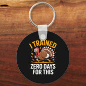 Turkey Trot Thanksgiving Running I Trained Zero Da Sleutelhanger (Voorkant)