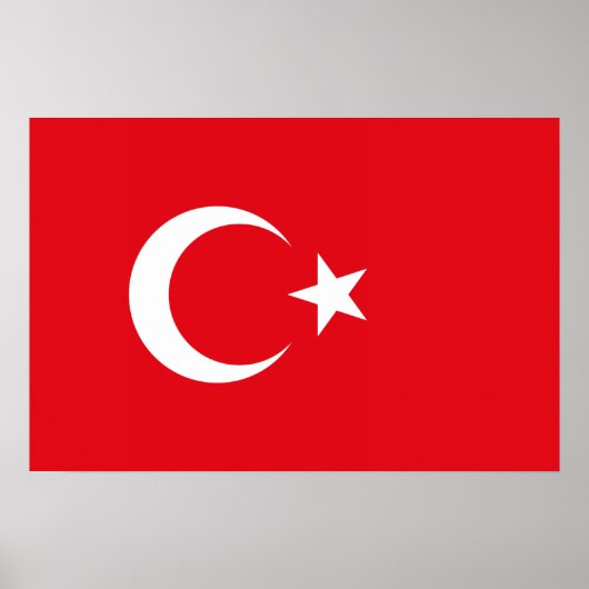 Turkey – Turkish Flag Poster (Voorkant)