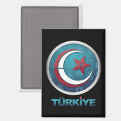 Turkey Turkiye Europe Asia Magneet (Voorkant / Achterkant)