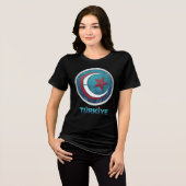 Turkey Turkiye Europe Asia Tri-Blend Shirt (Voorkant volledig)
