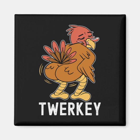 turkey twerking turkije leuk dansen turkije dank magneet (Voorkant)