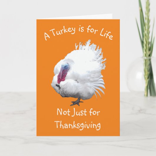 Turkey Vegan Thanksgiving Card Kaart (Voorkant)