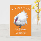 Turkey Vegan Thanksgiving Card Kaart (Gele Bloem)