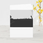 Turkey Vulture Silhouette, kaart (Gele Bloem)