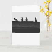 Turkey Vulture Silhouette, kaart (Gele Bloem)