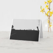 Turkey Vulture Silhouette, kaart (Gele Bloem)