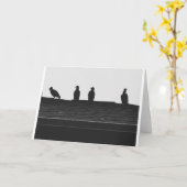 Turkey Vulture Silhouette, kaart (Gele Bloem)