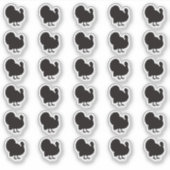 Turkey Wedding Place Card Food Meal Menu Choice Sticker (Voorkant)