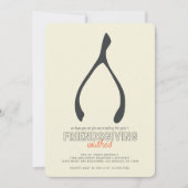 Turkey Wishbone Modern Friendsgiving Invitation Kaart (Voorkant)
