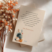 Turkey with Fall Foliage Happy Thanksgiving Pastel Feestdagenkaart