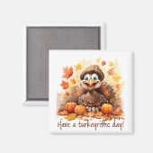 Turkeyrific Day – Playful Thanksgiving Scene  Magneet (Voorkant / Achterkant)