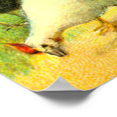 Turkeys and chickens art poster (Hoek)
