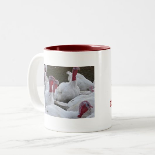 TURKEYS OP HET WERK TWEEKLEURIGE KOFFIEMOK (Voorkant links)