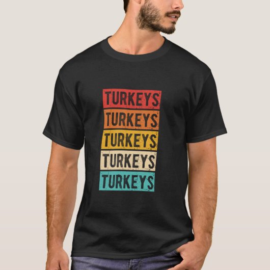 TURKEYS Retro Turkije  Restaurant Food Fan D T-shirt (Voorkant)