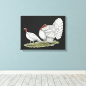 Turkeys White Holland Canvas Afdruk (Insitu (Houten vloer))