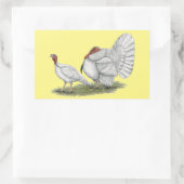 Turkeys White Holland Rechthoekige Sticker (Tas)