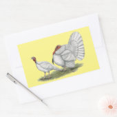Turkeys White Holland Rechthoekige Sticker (Envelop)