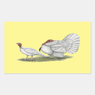 Turkeys White Holland Rechthoekige Sticker