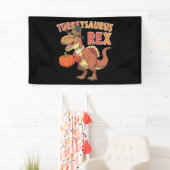 Turkeysaurus Rex Dab Kalkoen Dino Peuter Jongens Spandoek (Insitu)