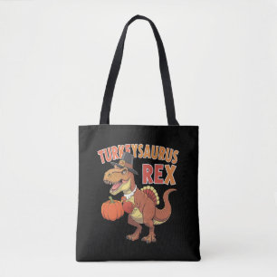 Turkeysaurus Rex Dab Kalkoen Dino Peuter Jongens Tote Bag