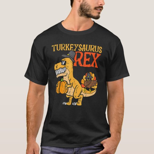Turkeysaurus Rex Dab Turkey Dino Toddler Boys dan T-shirt (Voorkant)