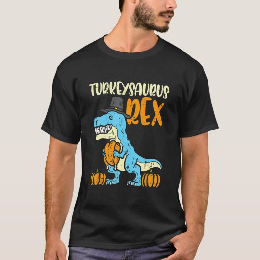 Turkeysaurus Rex Dab Turkey Dino Toddler Boys dan T-shirt (Voorkant)