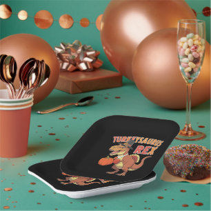 Turkeysaurus Rex Dab Turkey Dino Toddler Boys Papieren Bordje