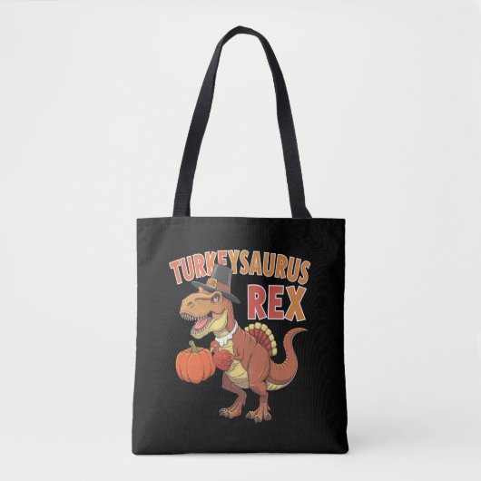 Turkeysaurus Rex Dab Turkey Dino Toddler Boys Tote Bag (Voorkant)