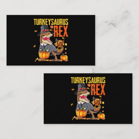 Turkeysaurus Rex Dab Turkije TRex Dinosaurus Thank Visitekaartje (Voorkant / Achterkant)