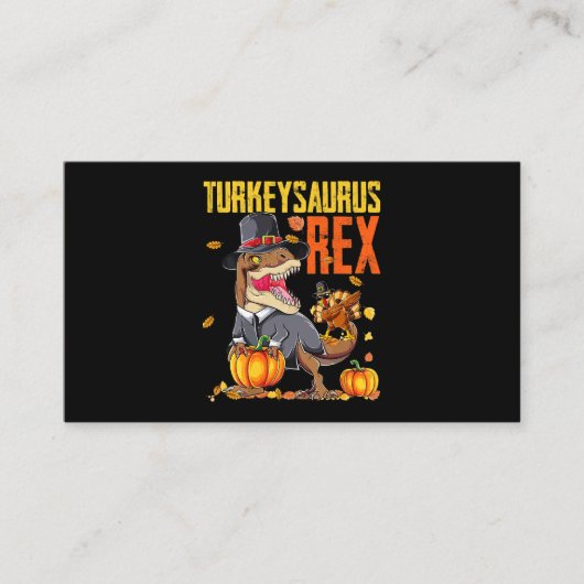Turkeysaurus Rex Dab Turkije TRex Dinosaurus Thank Visitekaartje (Voorkant)
