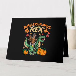 Turkeysaurus Rex Dinosaur Trex Turkije Thanksgivin Kaart