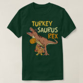Turkeysaurus Rex Funny Turkey Dabbing Trex Thanksg T-shirt (Design voorkant)