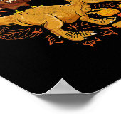 Turkeysaurus Rex Turkey Dinosaur Thanksgiving Todd Poster (Hoek)