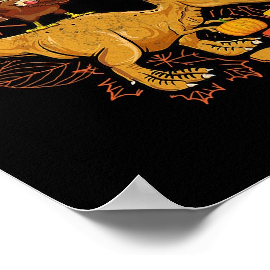 Turkeysaurus Rex Turkey Dinosaur Thanksgiving Todd Poster (Hoek)