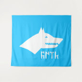 Turkic Gray Wolf - Gokturks Wandkleed (Voorkant (horizontaal))