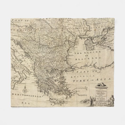 Turkije 2 fleece deken (Voorkant (Horizontaal))