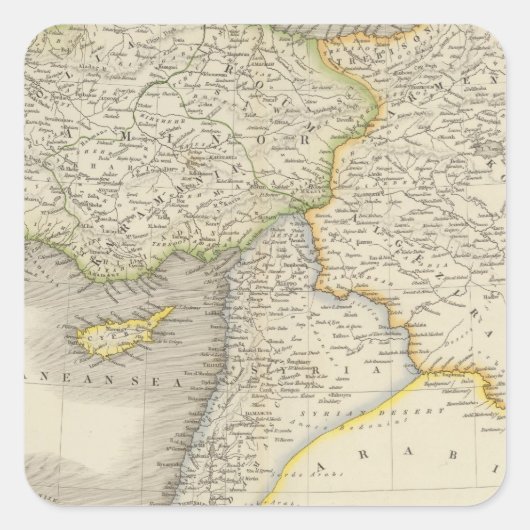 Turkije 3 vierkante sticker (Voorkant)