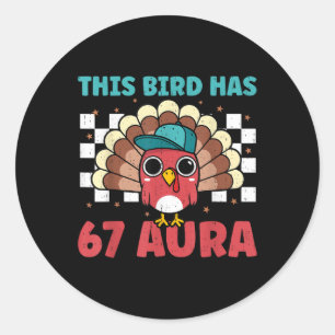 Turkije 67 Aura Zes Zeven Gen Z Alpha Meme Slang B Ronde Sticker