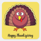 Turkije aanpassen vierkante sticker (Voorkant)