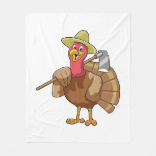 Turkije als landbouwer fleece deken