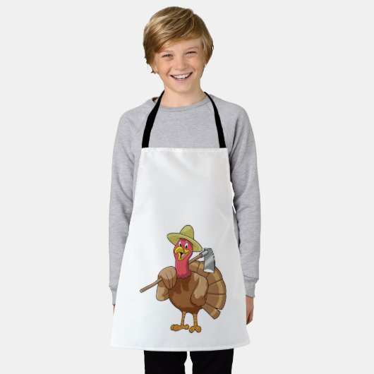 Turkije als landbouwer schort (Gedragen)