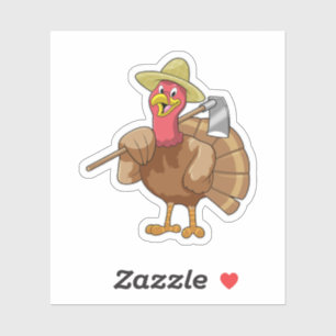 Turkije als landbouwer sticker