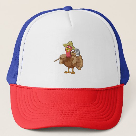 Turkije als landbouwer trucker pet (Voorkant)