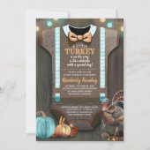 Turkije Baby Shower Herfst Pompoen Rustieke Jute H Kaart (Voorkant)