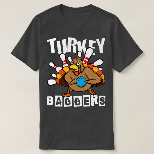 Turkije Baggers Bowling Lover Funny Happy Thanksgi T-shirt (Design voorkant)