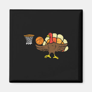 Turkije Basketbal Fun Thanksgiving Speler Mannen V Magneet