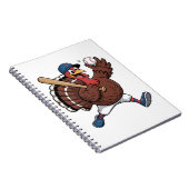 Turkije Batter Baseball Game Baseball Notitieboek (Rechterzijde)