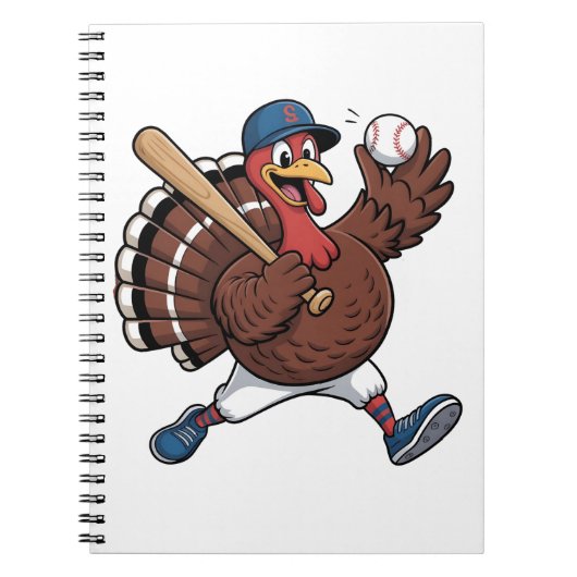 Turkije Batter Baseball Game Baseball Notitieboek (Voorkant)