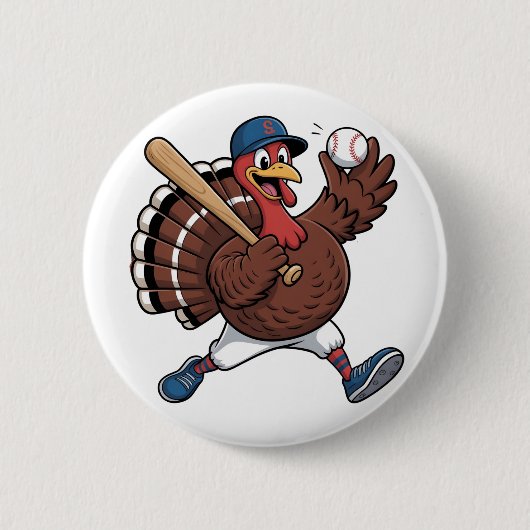 Turkije Batter Baseball Game Baseball Ronde Button 5,7 Cm (Voorkant)